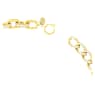 Dextera necklace, Mixed links, White, Gold-tone plated - Swarovski, 5655436