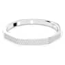 Dextera bangle, Octagon shape, White, Rhodium plated - Swarovski, 5655624