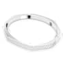 Dextera bangle, Octagon shape, White, Rhodium plated - Swarovski, 5655625