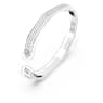 Dextera bangle, Octagon shape, White, Rhodium plated - Swarovski, 5655625
