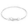 Dextera ketting, Pavé, Gemengde schakels, Wit, Rodium toplaag - Swarovski, 5655638