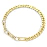 Dextera สร้อยคอ, Statement, ห่วงแบบผสม, ขาว, เคลือบโทนสีทอง - Swarovski, 5655647