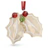 Holiday Cheers Gingerbread Holly Leaves Ornament - Swarovski, 5656277