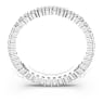 Anello Vittore, Taglio Round, Bianco, Placcato color argento - Swarovski, 5656300