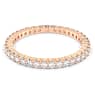 Pierścionek Vittore, Szlif okrągły, Biały, Powłoka w odcieniu różowego złota - Swarovski, 5656301