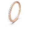 Vittore ring, Round cut, White, Rose gold-tone finish - Swarovski, 5656302