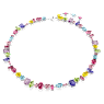 Gema necklace, Mixed cuts, Multicolored, Rhodium plated - Swarovski, 5656397