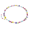 Gema necklace, Mixed cuts, Multicolored, Rhodium plated - Swarovski, 5656397