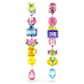 Gema drop earrings, Asymmetrical design, Mixed cuts, Long, Multicolored, Rhodium plated - Swarovski, 5656417