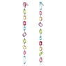 Gema Oorhangers, Asymmetrisch ontwerp, Verschillende slijpvormen, Extra lang, Meerkleurig, Rodium toplaag - Swarovski, 5656430