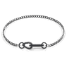 Dextera necklace, Pavé, Mixed links, Black, Ruthenium plated - Swarovski, 5656622