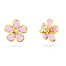 Florere düğme Küpeler, Çiçek, Pembe, Altın rengi kaplama - Swarovski, 5656635