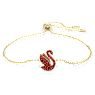 Swan bracelet, Swan, Small, Red, Gold-tone plated - Swarovski, 5656841