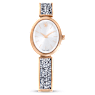 Zegarek Crystal Rock Oval, Swiss Made, Bransoleta z kryształami, W odcieniu różowego złota, Powłoka w odcieniu różowego złota - Swarovski, 5656851