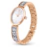 Crystal Rock Oval watch, Swiss Made, Crystal bracelet, Rose gold tone, Rose gold-tone finish - Swarovski, 5656851