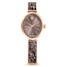 Crystal Rock Oval watch, Swiss Made, Crystal bracelet, Gray, Rose gold-tone finish - Swarovski, 5656857