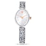 Crystal Rock Oval horloge, Swiss Made, Kristallen armband, Wit, Roestvrij staal - Swarovski, 5656878