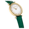 Reloj Crystalline Wonder, Fabricado en Suiza, Correa de piel, Verde, Acabado tono oro - Swarovski, 5656893