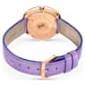 Crystalline lustre watch, Swiss Made, Leather strap, Purple, Rose gold-tone finish - Swarovski, 5656896