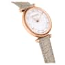 Crystalline Wonder watch, Swiss Made, Leather strap, Beige, Rose gold-tone finish - Swarovski, 5656899