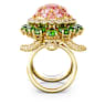 Idyllia cocktail ring, Turtle, Multicolored, Gold-tone plated - Swarovski, 5657286