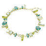 Gema 네크리스, 믹스 컷, 그린, 골드 톤 플래팅 - Swarovski, 5657388