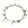 Gema 네크리스, 믹스 컷, 그린, 골드 톤 플래팅 - Swarovski, 5657388