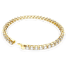 Zapestnica Matrix Tennis, Okrogli rez, Bela, PVD zlatega odtenka - Swarovski, 5657662