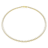 Matrix Tennis necklace, Round cut, Small, White, Gold-tone plated - Swarovski, 5657667
