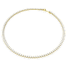 Matrix Tennis necklace, Round cut, Small, White, Gold-tone plated - Swarovski, 5657667