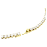 Matrix Tennis necklace, Round cut, Small, White, Gold-tone plated - Swarovski, 5657667