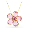 Pendentif Florere, Fleur, Petit, Rose, Placage de ton or - Swarovski, 5657875