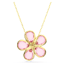 Pendentif Florere, Fleur, Petit, Rose, Placage de ton or - Swarovski, 5657875