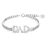 Father's Day - Dad 브레이슬릿, 화이트, 로듐 플래팅 - Swarovski, 5658330