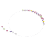 Gema Halskette, Verschiedene Schliffe, Mehrfarbig, Rhodiniert - Swarovski, 5658398