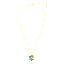 Gema pendant, Mixed cuts, Flower, Green, Gold-tone plated - Swarovski, 5658399