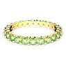 Matrix ring, Round cut, Green, Gold-tone plated - Swarovski, 5658658