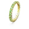 Matrix ring, Round cut, Green, Gold-tone plated - Swarovski, 5658658