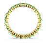 Matrix ring, Round cut, Green, Gold-tone plated - Swarovski, 5658658