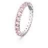 Prstan Matrix, Okrogli rez, Roza, Prevleka iz rodija - Swarovski, 5658853