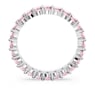 Matrix ring, Round cut, Pink, Rhodium plated - Swarovski, 5658854