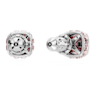 Clous d'oreilles Birthstone, Taille Carré, Juin, Roses, Métal rhodié - Swarovski, 5660799
