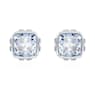 Clous d'oreilles Birthstone, Taille Carré, Mars, Bleues, Métal rhodié - Swarovski, 5660800