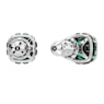 Birthstone stud earrings, Square cut, May, Green, Rhodium plated - Swarovski, 5660801