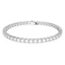 Matrix Tennis Armband, Rundschliff, Weiß, Rhodiniert - Swarovski, 5660917