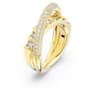 Rota cocktail ring, Mixed cuts, White, Gold-tone plated - Swarovski, 5661056