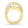 Rota cocktail ring, Mixed cuts, White, Gold-tone plated - Swarovski, 5661056