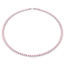 Collana Matrix Tennis, Taglio Round, Piccola, Rosa, Placcato rodio - Swarovski, 5661193