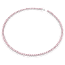 Collana Matrix Tennis, Taglio Round, Piccola, Rosa, Placcato rodio - Swarovski, 5661193