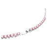 Collana Matrix Tennis, Taglio Round, Piccola, Rosa, Placcato rodio - Swarovski, 5661193